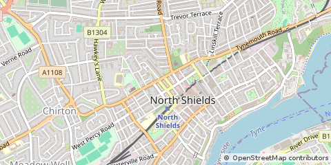 Map of North Shields, Tyne & Wear