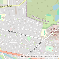 Map of Ashford, Middlesex