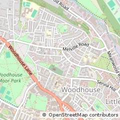 Map of Leeds, West Yorkshire