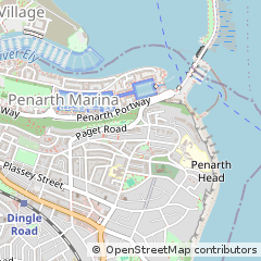 Map of Penarth, Vale of Glamorgan