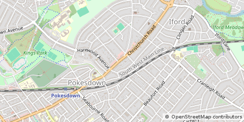 Map of Bournemouth, Dorset