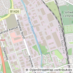 Map of Gateshead, Tyne and Wear