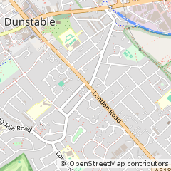 Map of Dunstable, Bedfordshire