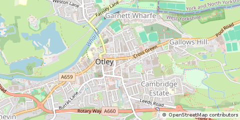Map of West Yorkshire