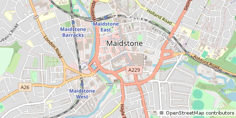 Map of Maidstone, Kent