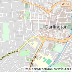 Map of Darlington, County Durham