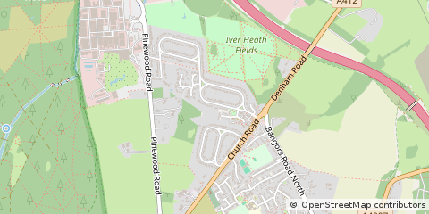 Map of Iver, Buckinghamshire