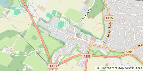 Map of Amersham, Buckinghamshire