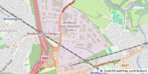 Map of Stockport, Cheshire