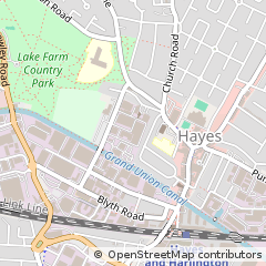 Map of Hayes, Middlesex