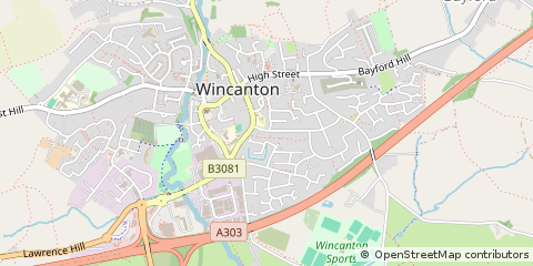 Map of Wincanton, Somerset