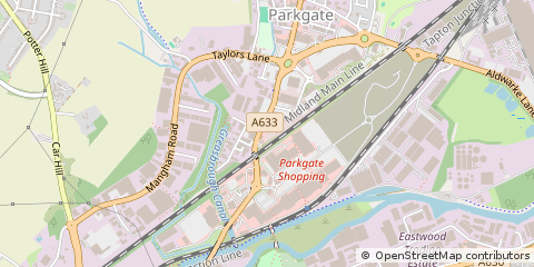 Map of Rotherham