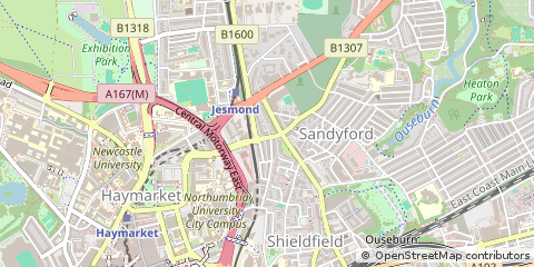 Map of Newcastle Upon Tyne