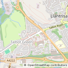 Map of Pontyclun, Rhondda Cynon Taff