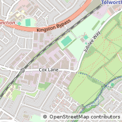 Map of Chessington, Surrey