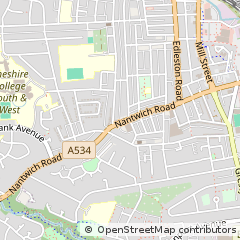 Map of Crewe, Cheshire
