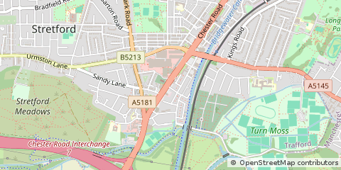 Map of Stretford, Manchester