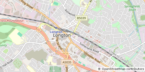 Map of Longton, Stoke on Trent
