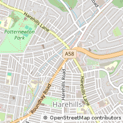 Map of Leeds, West Yorkshire