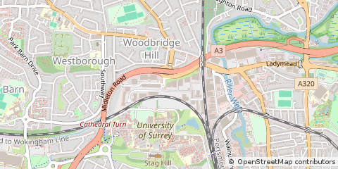 Map of Guildford, Surrey