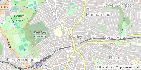 Map of Plymouth, Devon