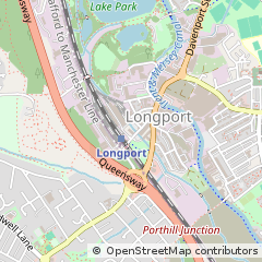 Map of Stoke on Trent, Staffordshire