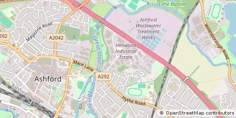 Map of Ashford, Middlesex