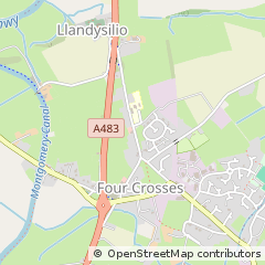 Map of Llanymynech, Powys