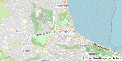 Map of Swansea, West Glamorgan
