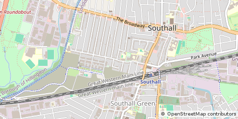 Map of Southall, Middlesex