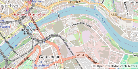 Map of Gateshead