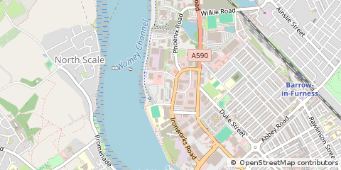 Map of Barrow-in-Furness, Cumbria