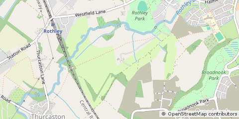 Map of Rothley, Leicestershire