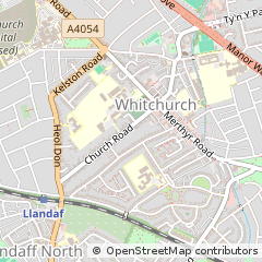 Map of Cardiff, South Glamorgan