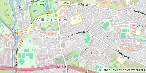Map of Waltham Abbey, Essex