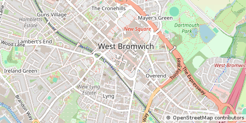 Map of West Bromwich, West Midlands