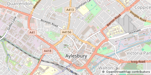 Map of Aylesbury, Buckinghamshire