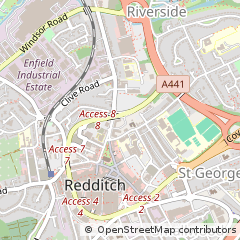 Map of Redditch, Worcestershire