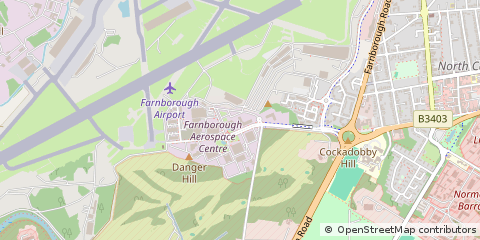 Map of Farnborough, Hampshire