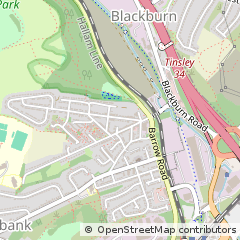 Map of Sheffield, South Yorkshire