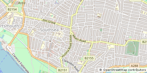 Map of Southsea, Hampshire