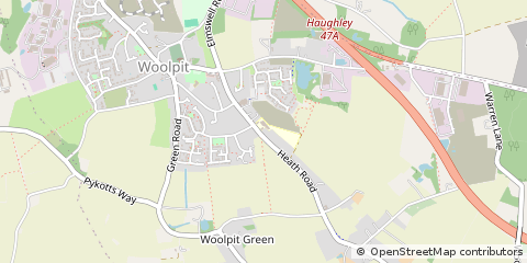 Map of Bury ST. Edmunds, Suffolk