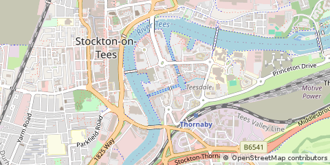 Map of Teesside