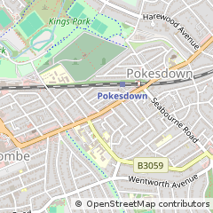 Map of Bournemouth, Dorset