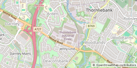 Map of Glasgow, Strathclyde