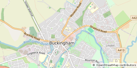 Map of Buckingham, Buckinghamshire