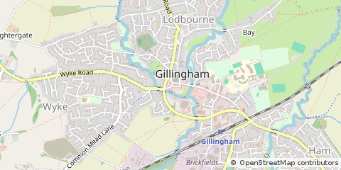 Map of Gillingham, Dorset