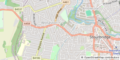 Map of Stourbridge, West Midlands
