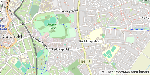Map of Sutton Coldfield, West Midlands