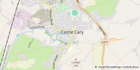 Map of Castle Cary, Somerset